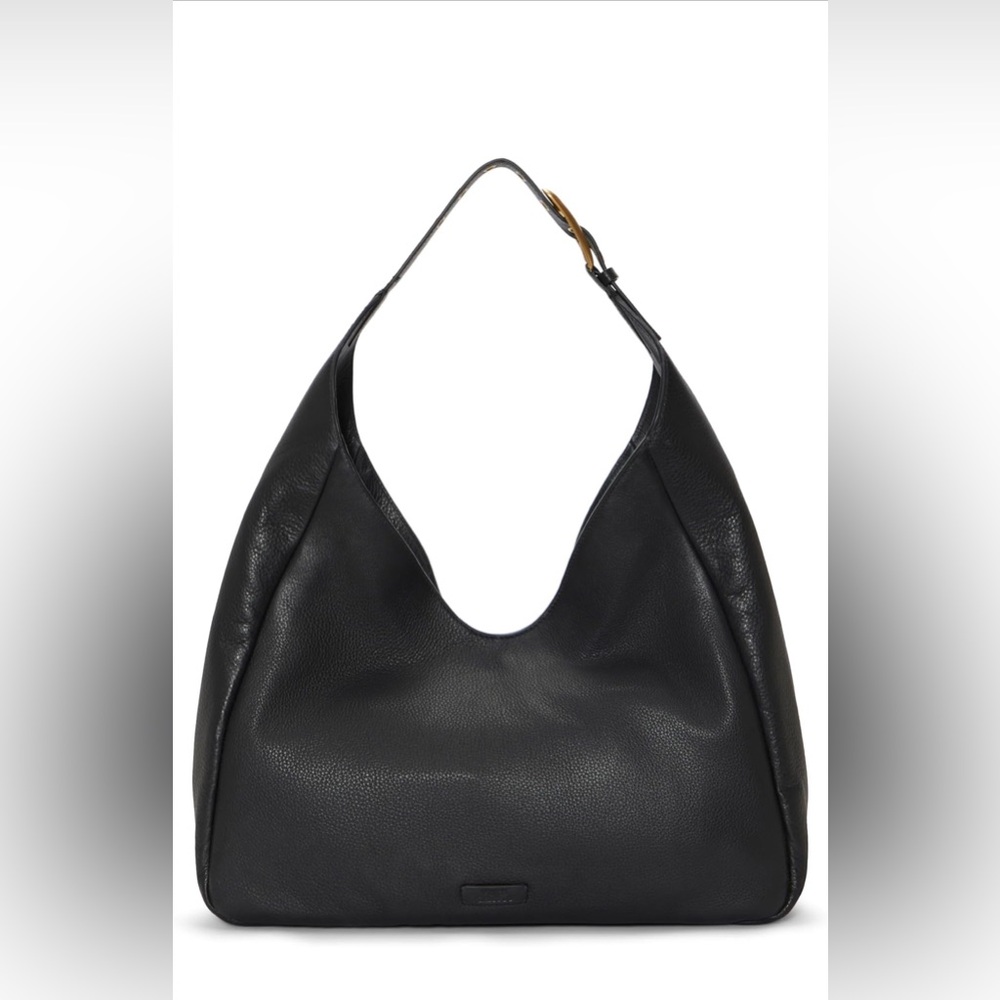 VINCE CAMUTO Marza Black Leather Hobo Bag; Excellent condition